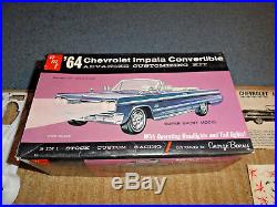 AMT 1/25'64 CHEVY IMPALA CONV. WithWORKING LIGHTS 3IN1 MODEL KIT UNBUILT 6714-200