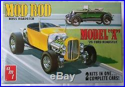AMT 1/25 AMT1002/12 1929 Ford Model A & Mod Rod Boss Roadstar 2 Complete kits