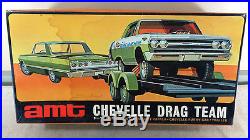 AMT 1/25 AMT Chevelle Drag Team 1963 Chevy, 1965 Chevelle, Trailer
