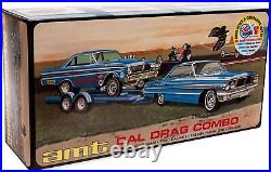 AMT 1/25 CAL DRAG Combo Ford Galaxie Falcon Trailer Model kit Vehicle AMT1223