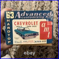 AMT 1/25 CHEVY 1963 IMPALA SUPER SPORT HARDTOP 3IN1 CUSTOM KIT original complete