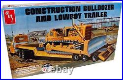 AMT 1/25 Construction Bulldozer Lowboy Trailer Set Plastic Model kit AMT1218