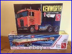 AMT 1/25 Kenworth K123 and AMT 1/25 Extendable Flatbed Trailer