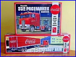 AMT 1/25 Peterbilt 352 Pacemaker and AMT 1/25 Coca Cola Beaded Panel Van Sealed