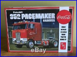 AMT 1/25 Peterbilt 352 Pacemaker and AMT 1/25 Coca Cola Beaded Panel Van Sealed