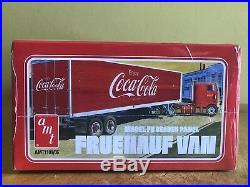 AMT 1/25 Peterbilt 352 Pacemaker and AMT 1/25 Coca Cola Beaded Panel Van Sealed