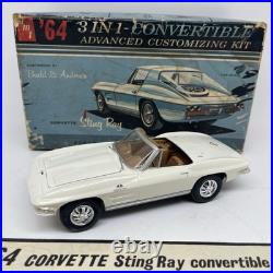 AMT 1/25 VTG 1964 64 CORVETTE STING RAY 3 IN 1 CONVERTIBLE MODEL Pre Built READ
