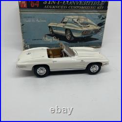 AMT 1/25 VTG 1964 64 CORVETTE STING RAY 3 IN 1 CONVERTIBLE MODEL Pre Built READ
