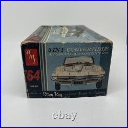 AMT 1/25 VTG 1964 64 CORVETTE STING RAY 3 IN 1 CONVERTIBLE MODEL Pre Built READ