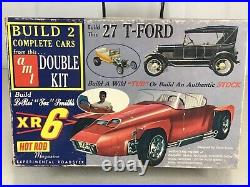 AMT #2127 Double Kit 1927 T-Ford / XR6 Original Issue Unbuilt & App Complete Kit
