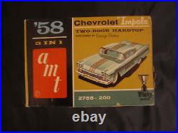 AMT 2758-200 1958 Chevrolet Impala 2 door hardtop kit never assembled