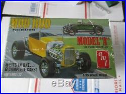 AMT 29 Ford Model A Roadster/Mod Rod 1/25 scale 2 complete kits Kit # AMT1002/12