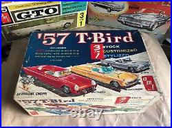 AMT 3 Way 1957 Ford Thunderbird T-bird George Barris Model Kit T2257 BOX 125