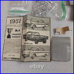 AMT 57 Chevy 2-Dr Hardtop Orig Issue Model Kit T757-200 EXTRA Car Parts1/25 READ