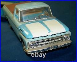 AMT 61 FORD F100 PICK-UP with trailer 1/25th for parts, display, or restore