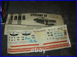 AMT 6356-150 Original Vintage 1966 Comet Cyclone Painted parts Ex Cond Not Built