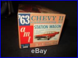 AMT'63 CHEVY II / NOVA STATION WAGON 3 in 1 Model Kit 125 Scale NIB X261 PF