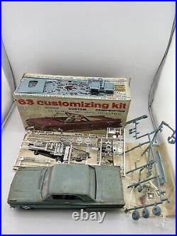 AMT'63 Ford Fairlane Hardtop Model Kit Missing Parts/Partially Together READ