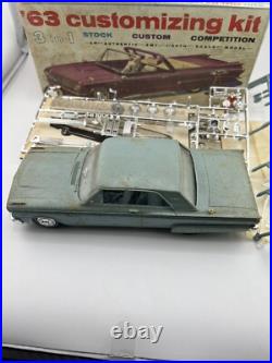 AMT'63 Ford Fairlane Hardtop Model Kit Missing Parts/Partially Together READ