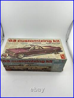 AMT'63 Ford Fairlane Hardtop Model Kit Missing Parts/Partially Together READ