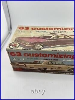 AMT'63 Ford Fairlane Hardtop Model Kit Missing Parts/Partially Together READ