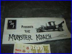 AMT 901-150 Original 1964 George Barris Munster Koach Box Opened Kit Mint in box