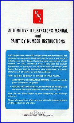 AMT AUTOMOTIVE ILLUSTRATOR'S PAINT BY NUMBER SET 1968 RARE Model Kit GTO