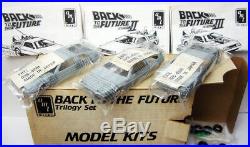 AMT BACK TO THE FUTURE TRILOGY 3 DeLOREAN MODEL CAR KITS SEALED MAIL AWAY SET 91