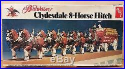 AMT Budweiser Clydesdale 8-Horse Hitch 30 Partially Assembled Display Model Kit