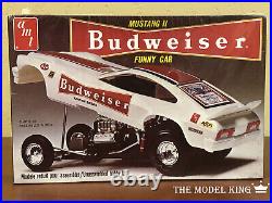 AMT Budweiser Ford Mustang II Funny Car Model Kit 2802 1/25 Scale Sealed 1976