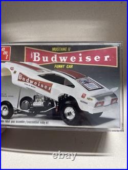 AMT Budweiser Ford Mustang II Funny Car Model Kit 2802 1/25 Scale Sealed 1976