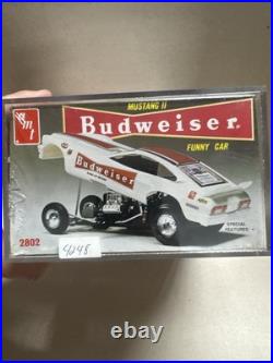 AMT Budweiser Ford Mustang II Funny Car Model Kit 2802 1/25 Scale Sealed 1976