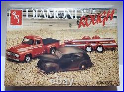 AMT Diamond In The Rough'53 Ford Pickup'40 Car Trailer Plastic Model Kit 125