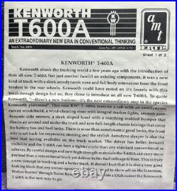 AMT/ERTL Kenworth T600A 1990 Model Truck Kit 1/26 Scale #6976 Open Box Complete