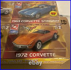 AMT ERTL Vintage Value Pack 4 Car Models 1953 1963 1973 & 1975 Corvette Sealed