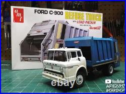 AMT Ford C-600 Gar Wood Load Packer Garbage Truck 125 Scale Model Kit