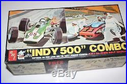 AMT Indy 500 Combo U/B 1/25 Scale Plastic 2 Car Model Kit withGrandstand Diarama