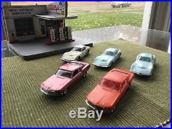 AMT Lot of 5, Mustangs & Corvettes 143 Scale Assembled Snap Together Model Kits