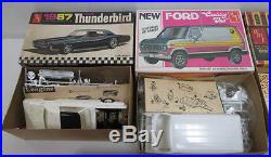 AMT & MPC 125 Scale Model Car Kits Falcon, Daytona, Thunderbird, Continental