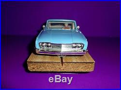 AMT / MPC 1960' Blue Ford Starliner Promo Car / Slot Car With Brass Chassis