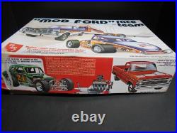 AMT Mod Ford Race Team, 125 Scale Model Kit Pickup Trk, Trailer, Race Car