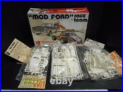 AMT Mod Ford Race Team, 125 Scale Model Kit Pickup Trk, Trailer, Race Car