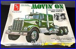 AMT Movin On Kenworth Semi Truck Tractor 125 Model Kit T560 1974 FACTORY SEALED