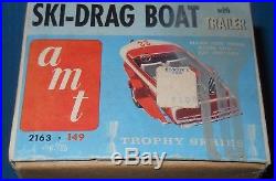 AMT Rayson Craft SKI-DRAG Boat withTrailer 1/25 Scale-#2163-Complete in Open Box