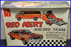 AMT Red Alert Racing Team Drag Chevelle, Van & Trailer Please Read Description