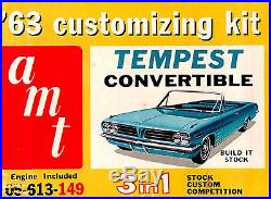 Amt Smp 1963 Pontiac Tempest Convertible Complete Unbuilt Rare 1/25 No Reserve