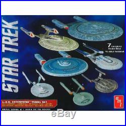 AMT Star Trek U. S. S. Enterprise Box Set 12500 Scale Model Snap Kit 7 Kits