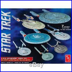 AMT Star Trek U. S. S. Enterprise Box Set 12500 Scale Model Snap Kit 7 Kits