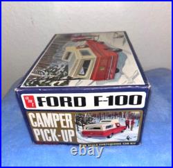 AMT T295-200 1963 FORD F-100 CAMPER PICK-UP Model Kit 125 Sealed Parts plus Box