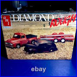 AmtERTL DIAMOND in the ROUGH 1953 Ford Pickup 40 Ford Trailer 125#6545 F/S Kit